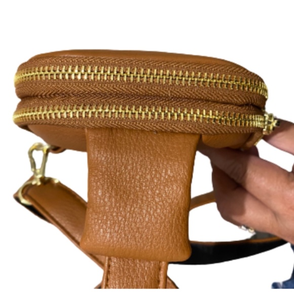 Fanny Packs Purse Vegan Leather Small Sling/Crossbody Bag w/ Adjustable Strap - Picture 8 of 10